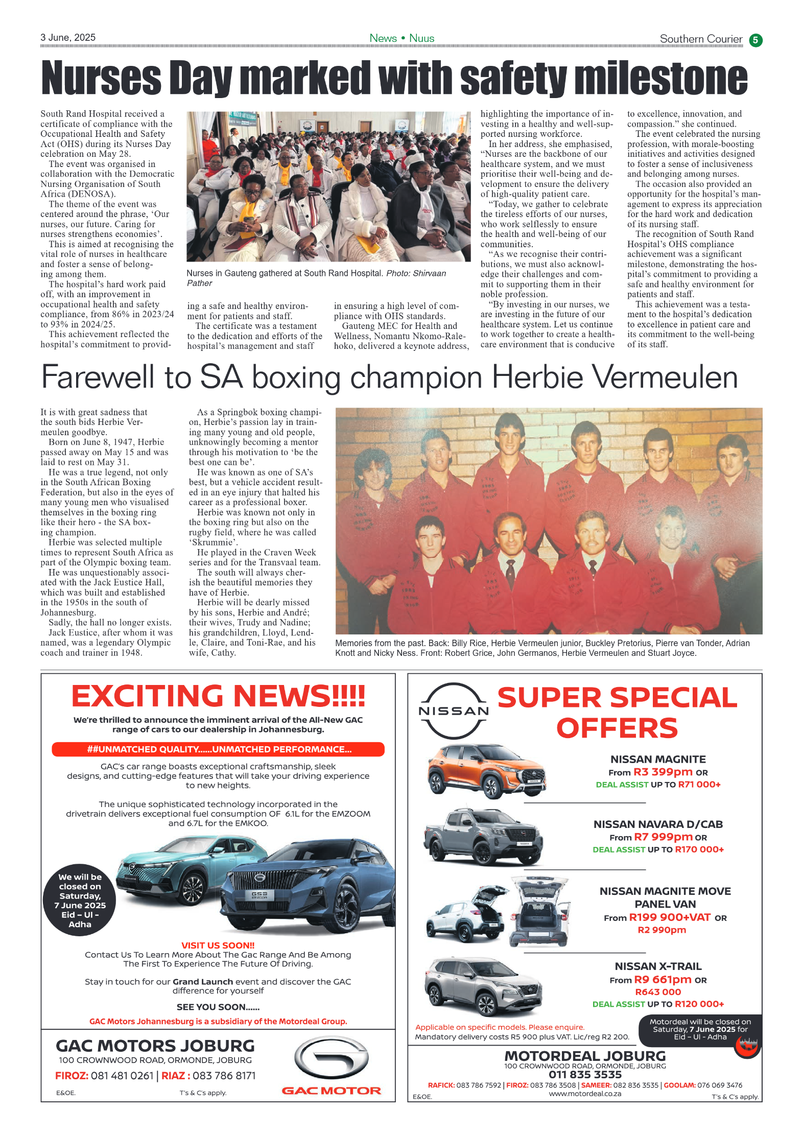 Southern Courier 3 June 2025 page 5
