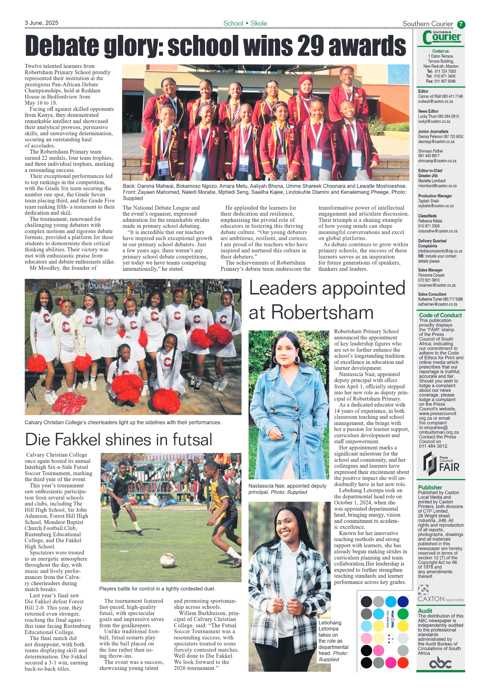 Southern Courier 3 June 2025 page 7