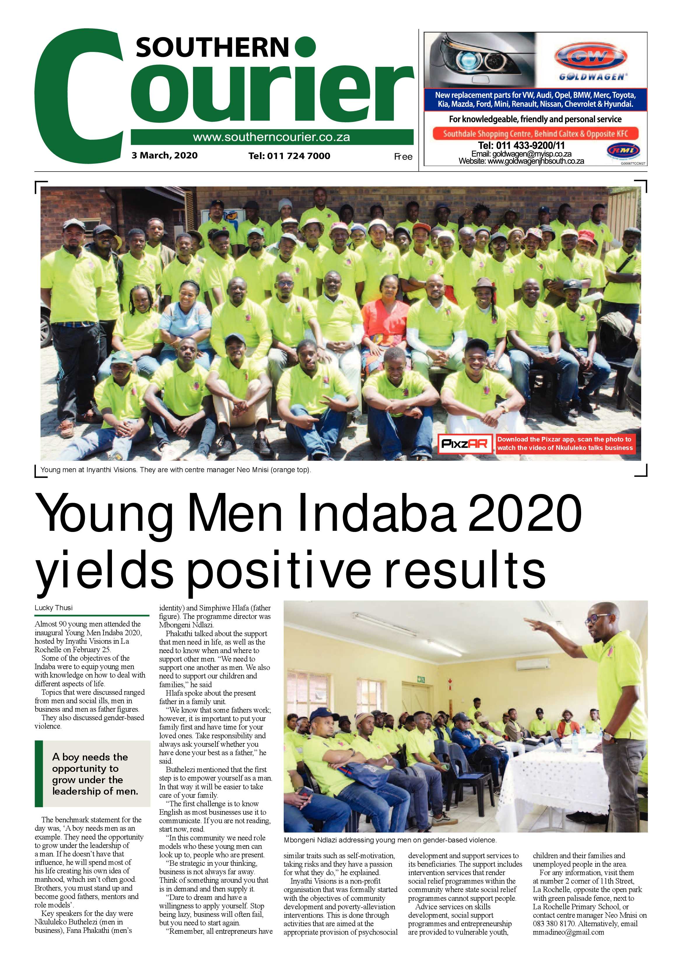 Southern Courier 3 March 2020 page 1