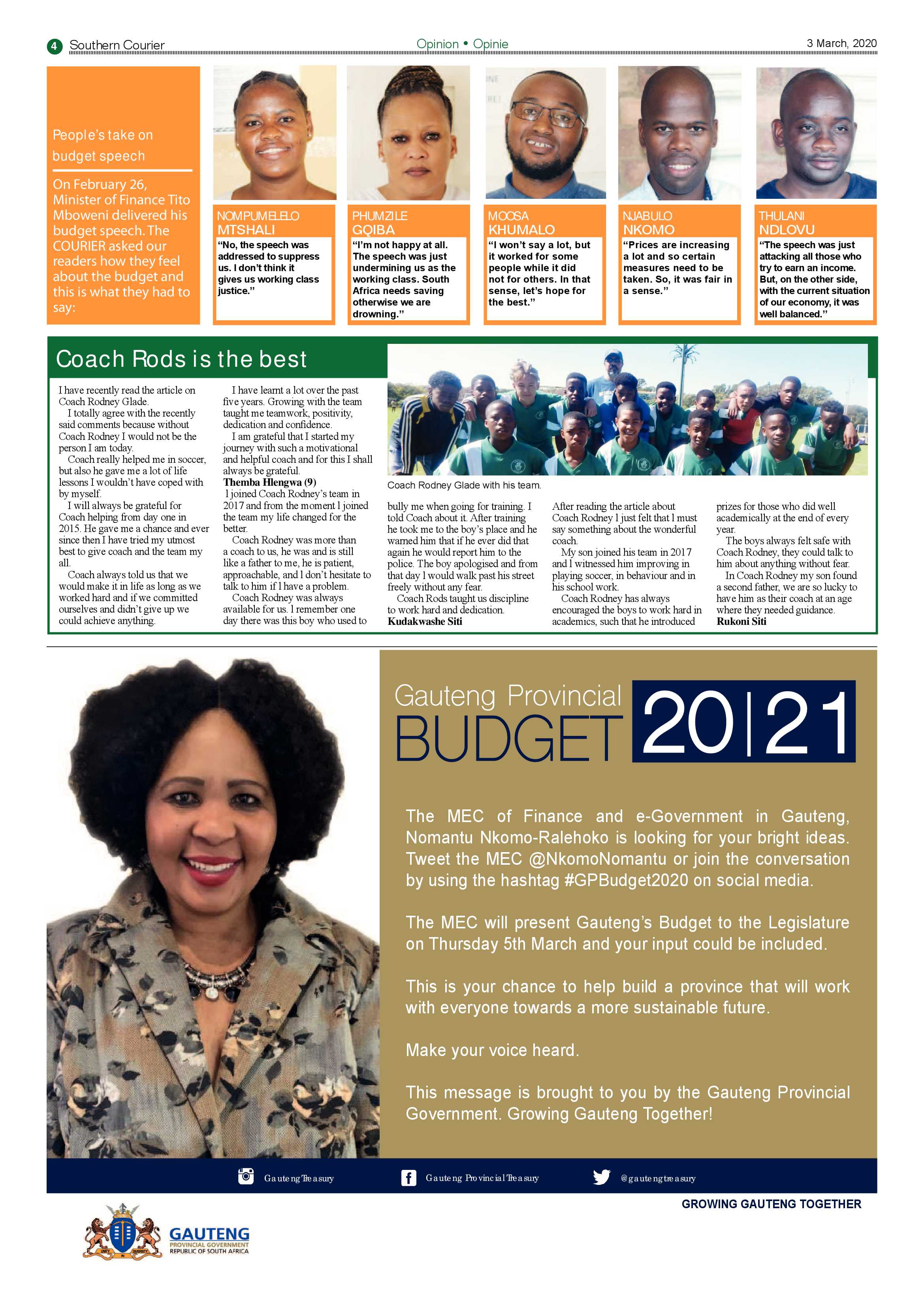 Southern Courier 3 March 2020 page 4