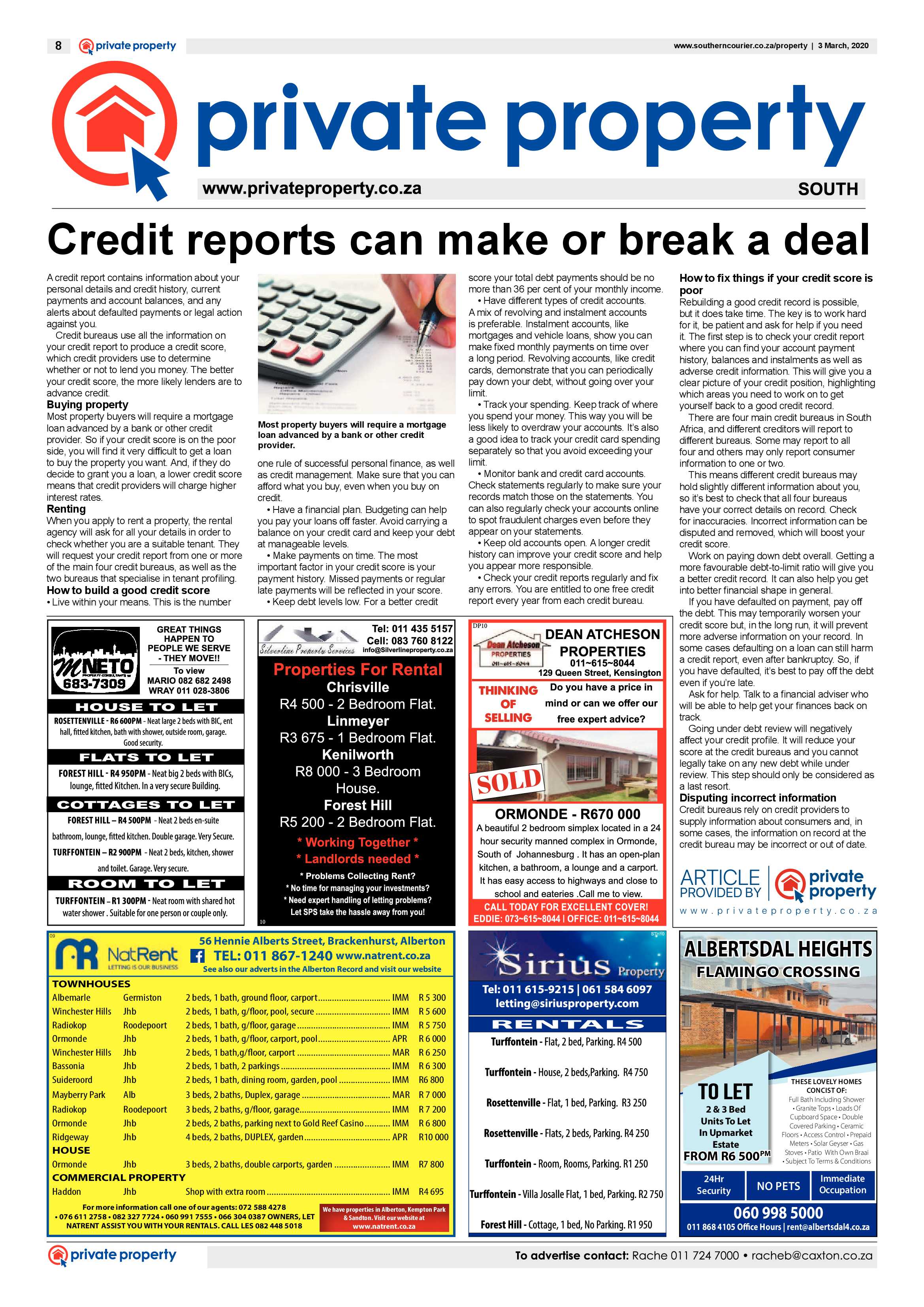 Southern Courier 3 March 2020 page 8