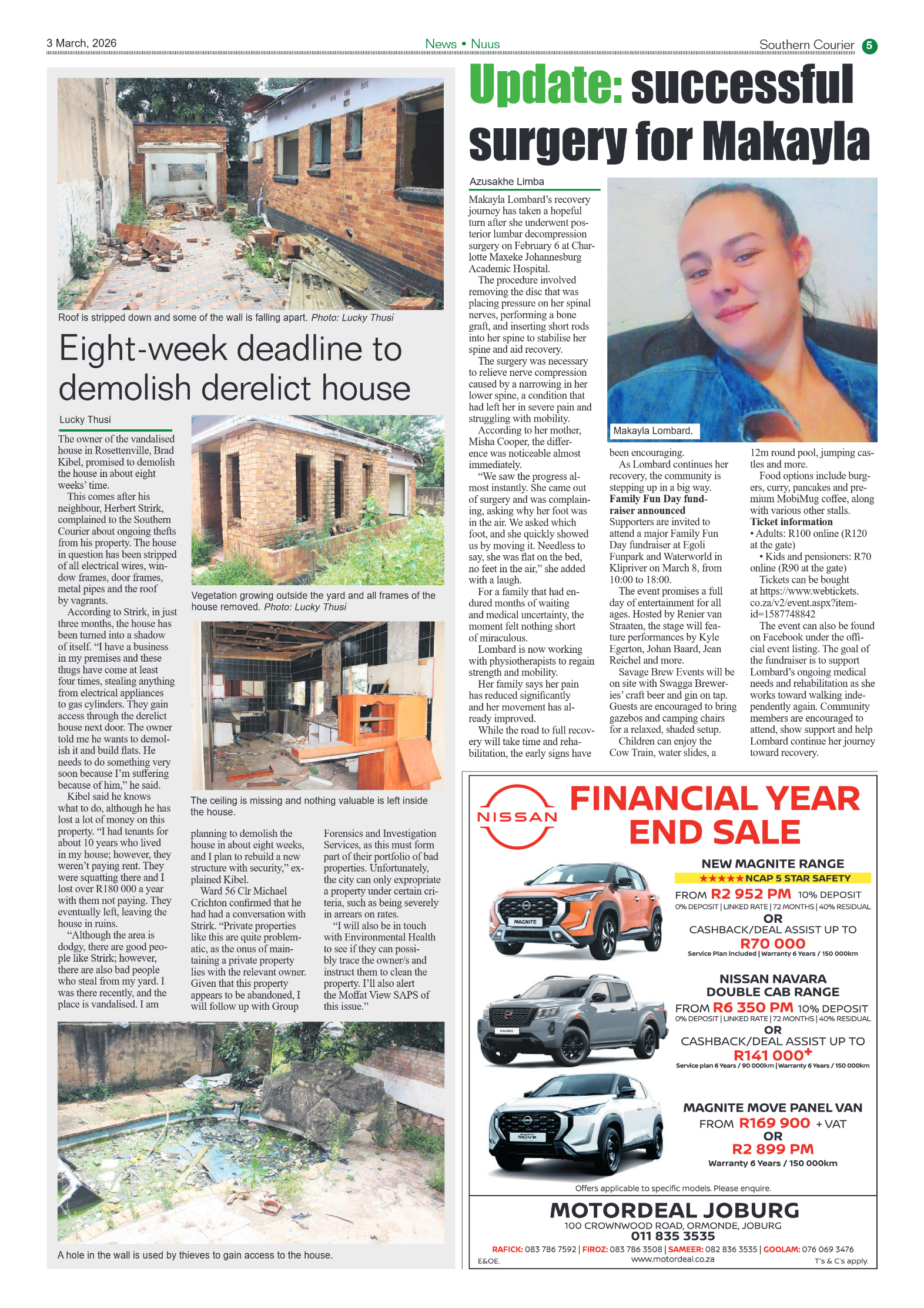 Southern Courier 3 March 2026 page 5
