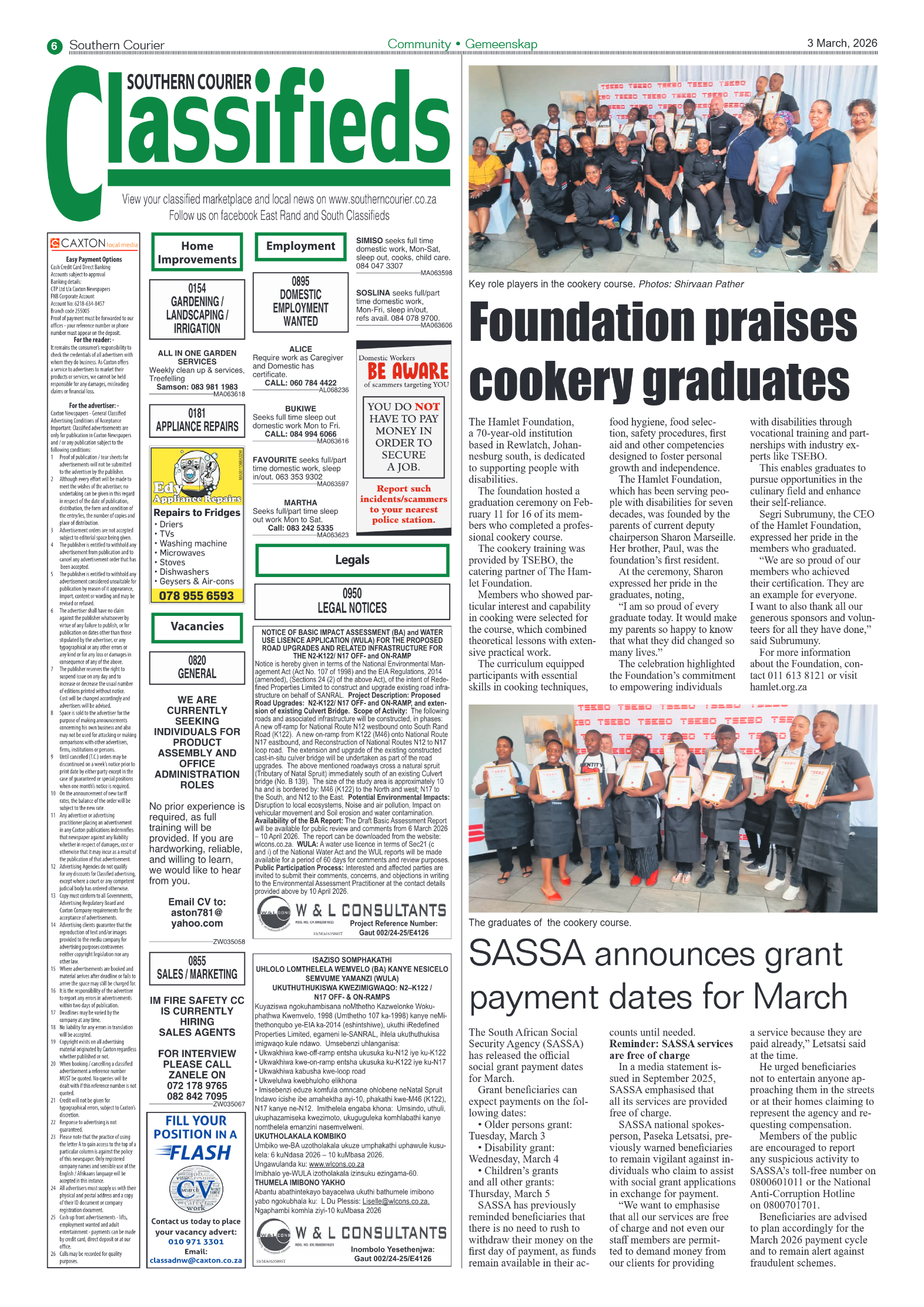 Southern Courier 3 March 2026 page 6