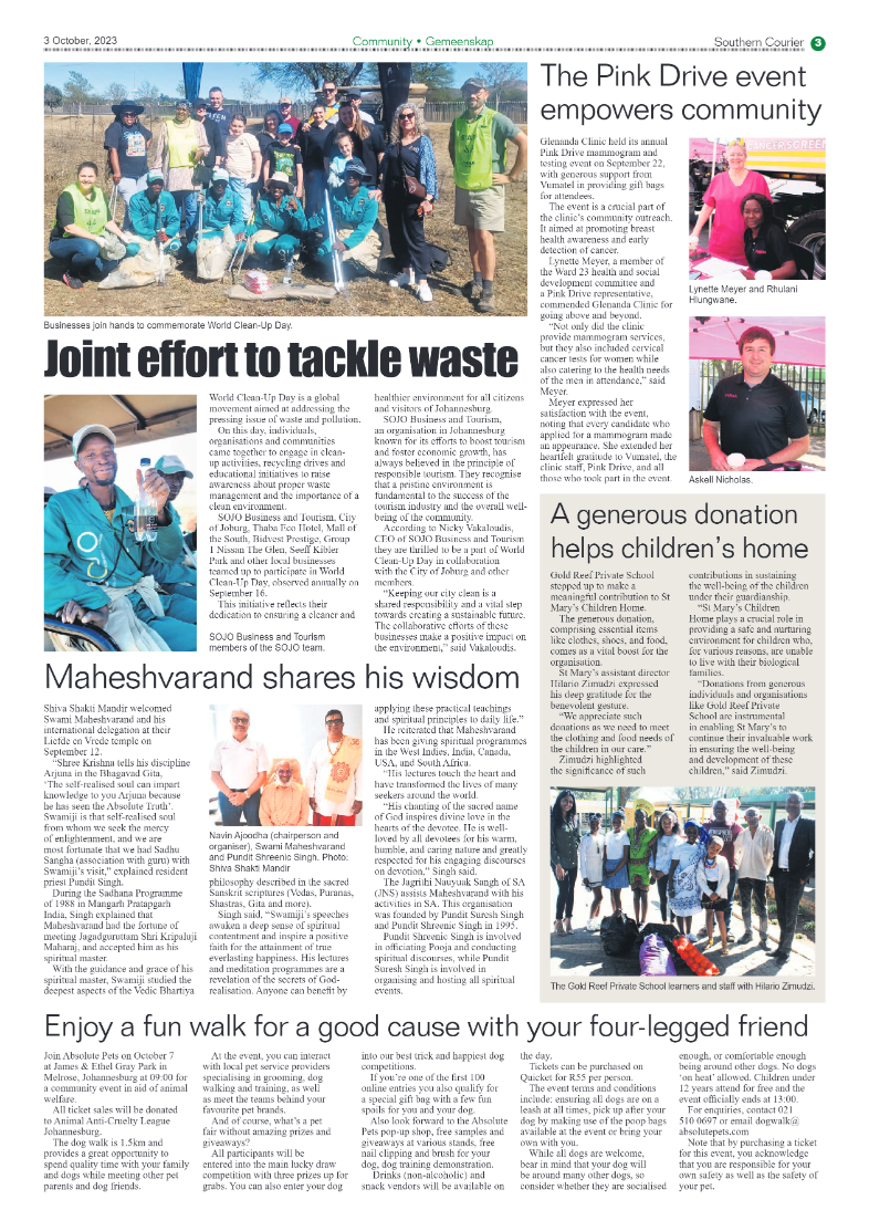Southern Courier 3 October 2023 page 3