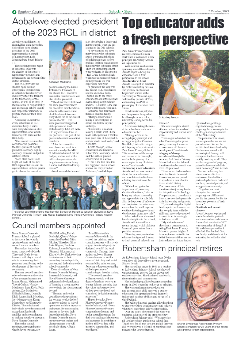 Southern Courier 3 October 2023 page 4