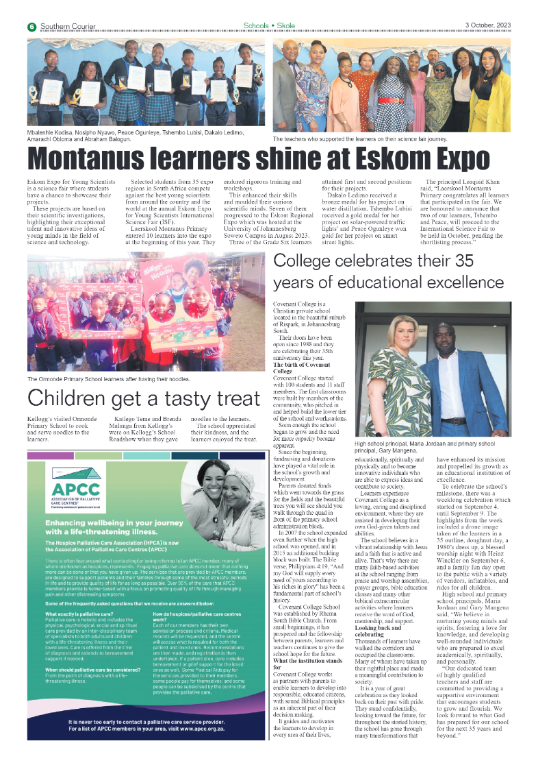 Southern Courier 3 October 2023 page 6