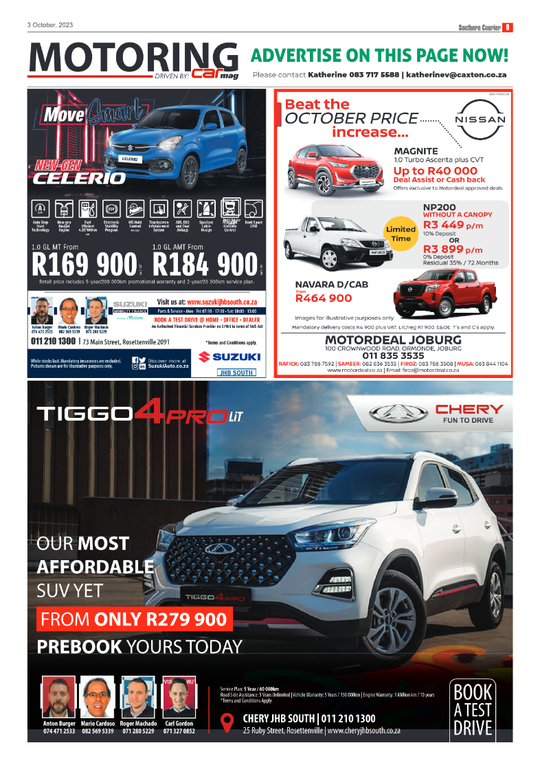 Southern Courier 3 October 2023 page 9