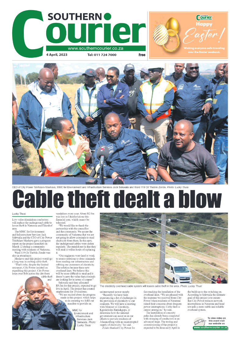 Southern Courier 4 April 2023 page 1