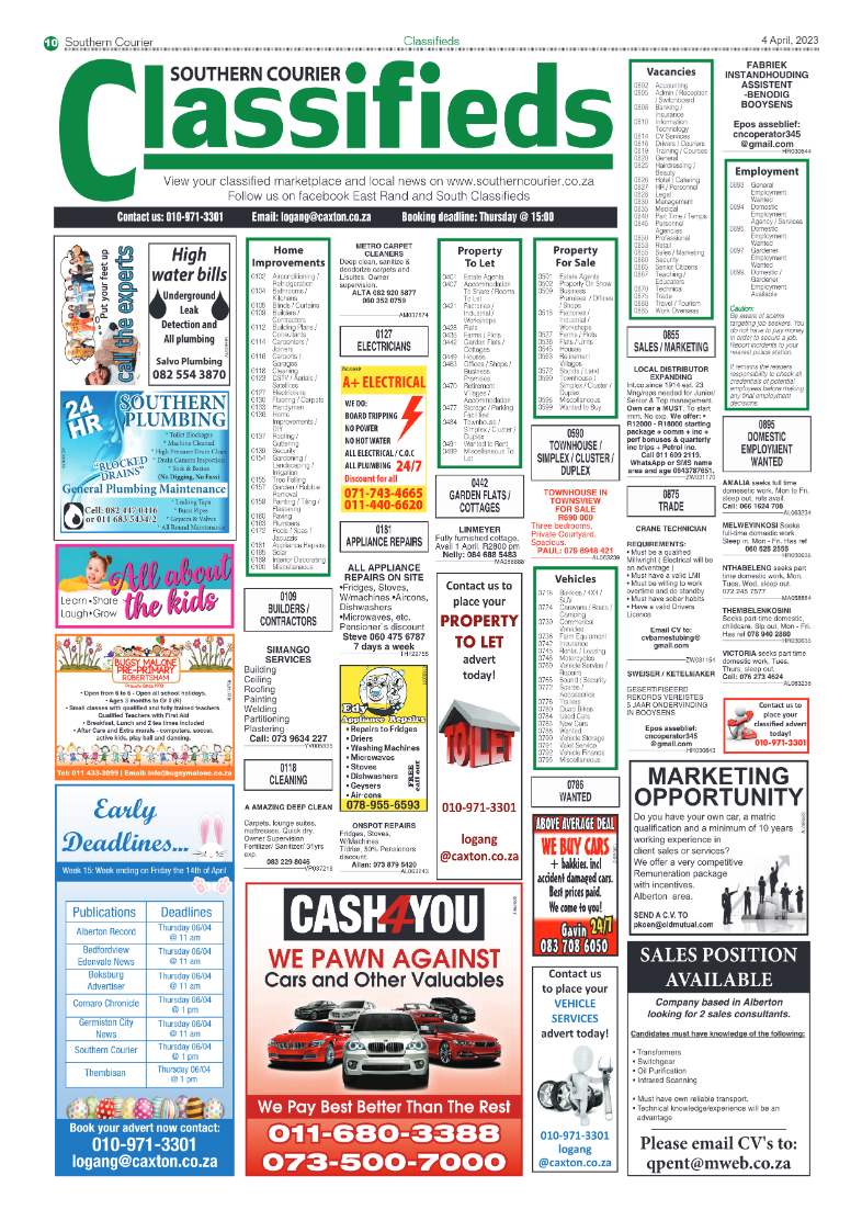 Southern Courier 4 April 2023 page 10