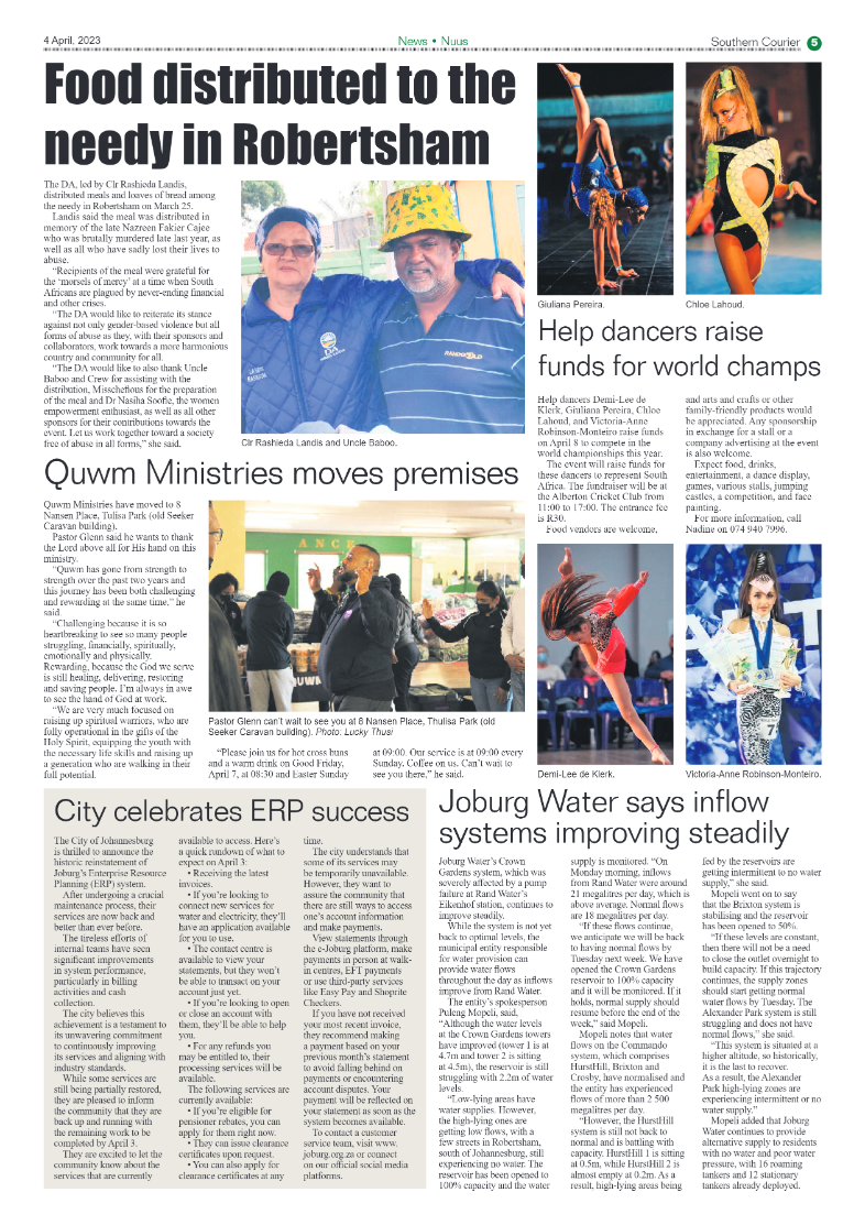 Southern Courier 4 April 2023 page 5