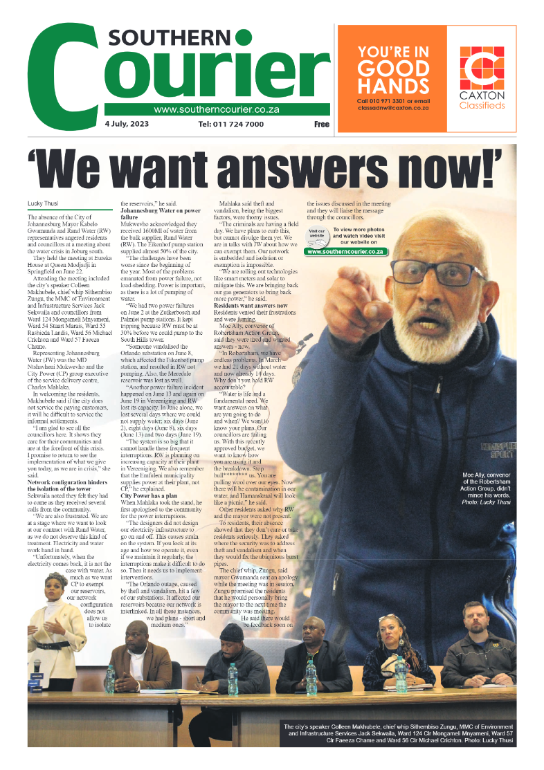 Southern Courier 4 July 2023 page 1