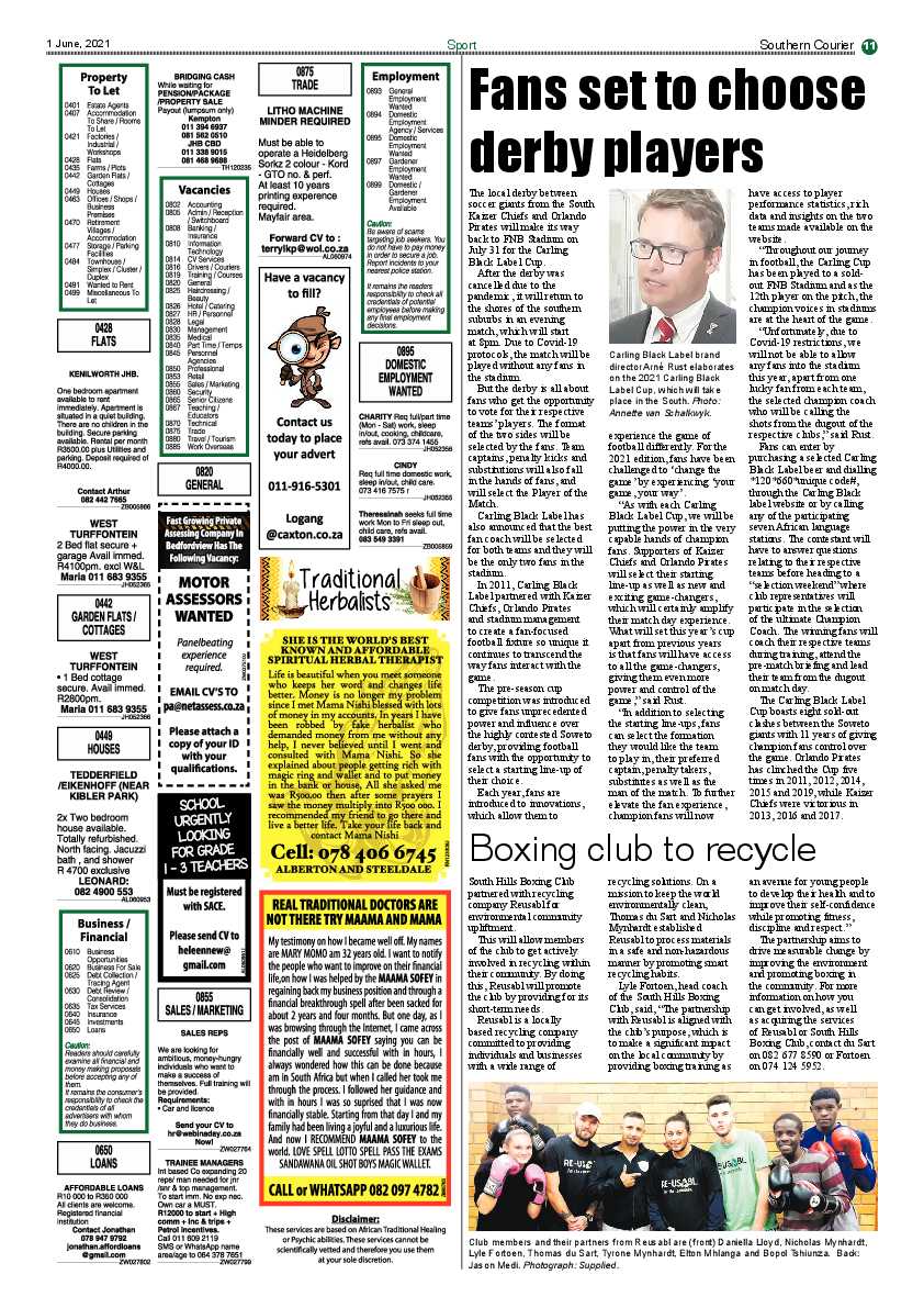 Southern Courier 4 June 2021 page 11