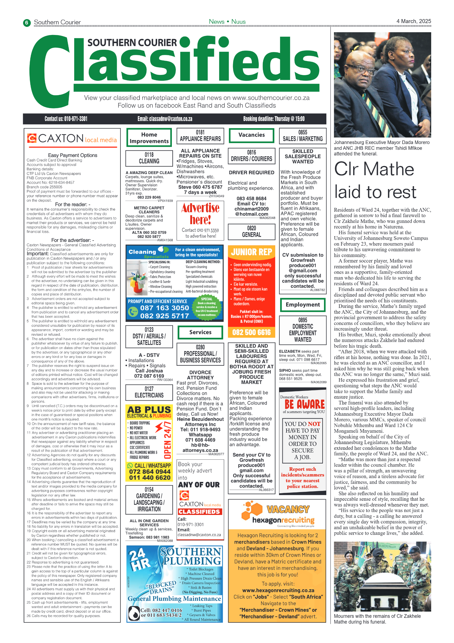Southern Courier 4 March 2025 page 6