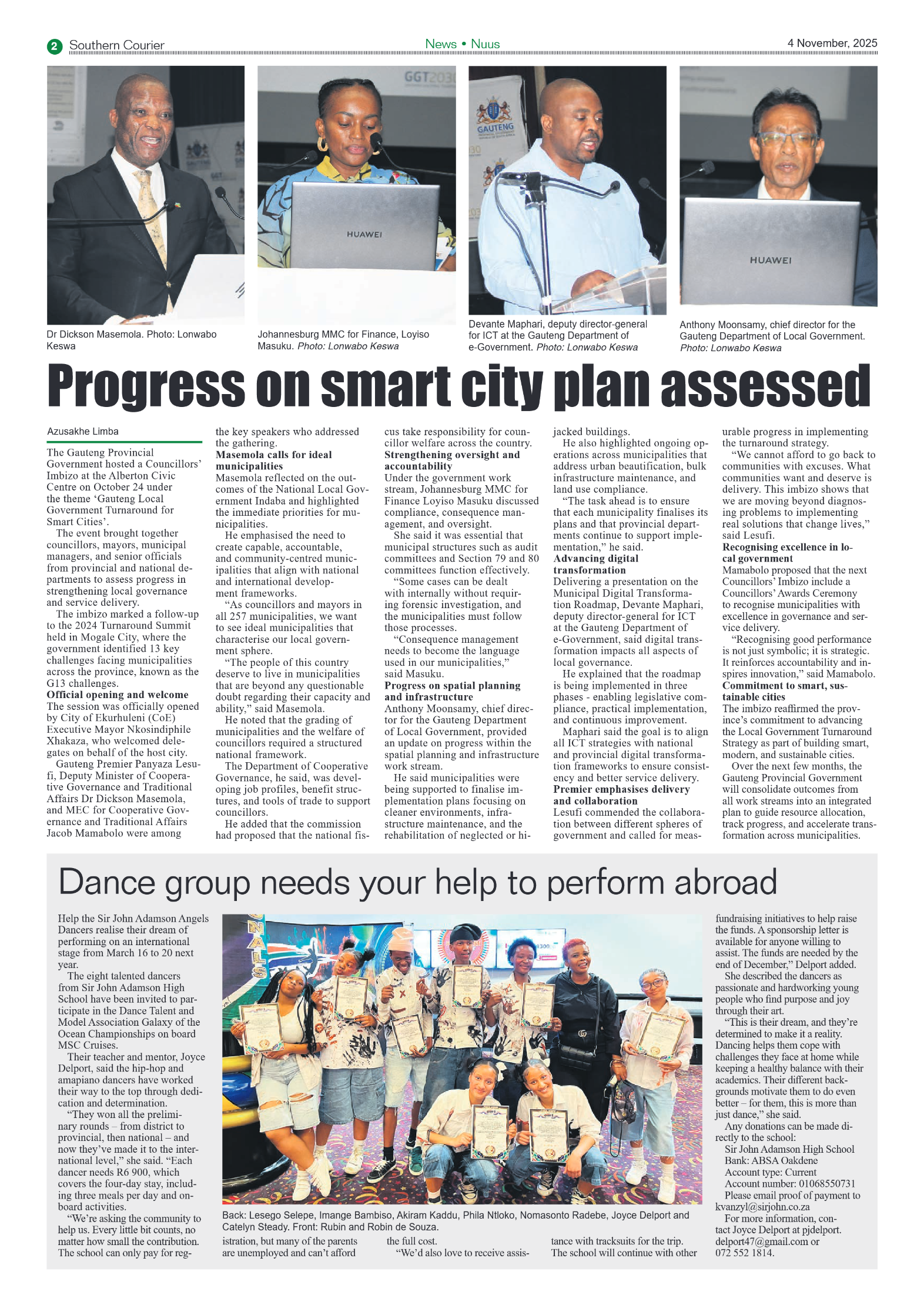 Southern Courier 4 November 2025 page 2
