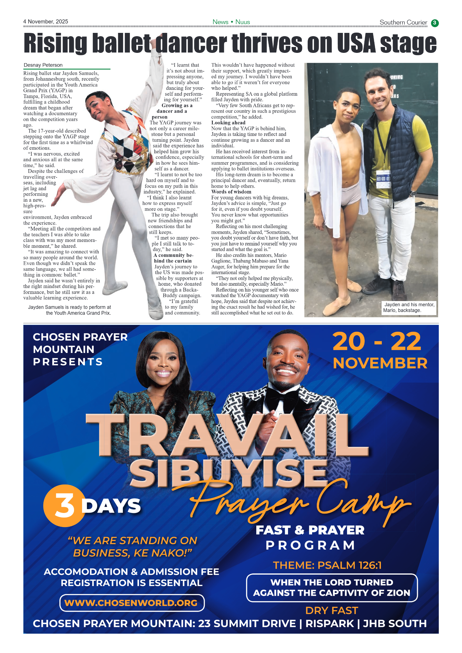 Southern Courier 4 November 2025 page 3