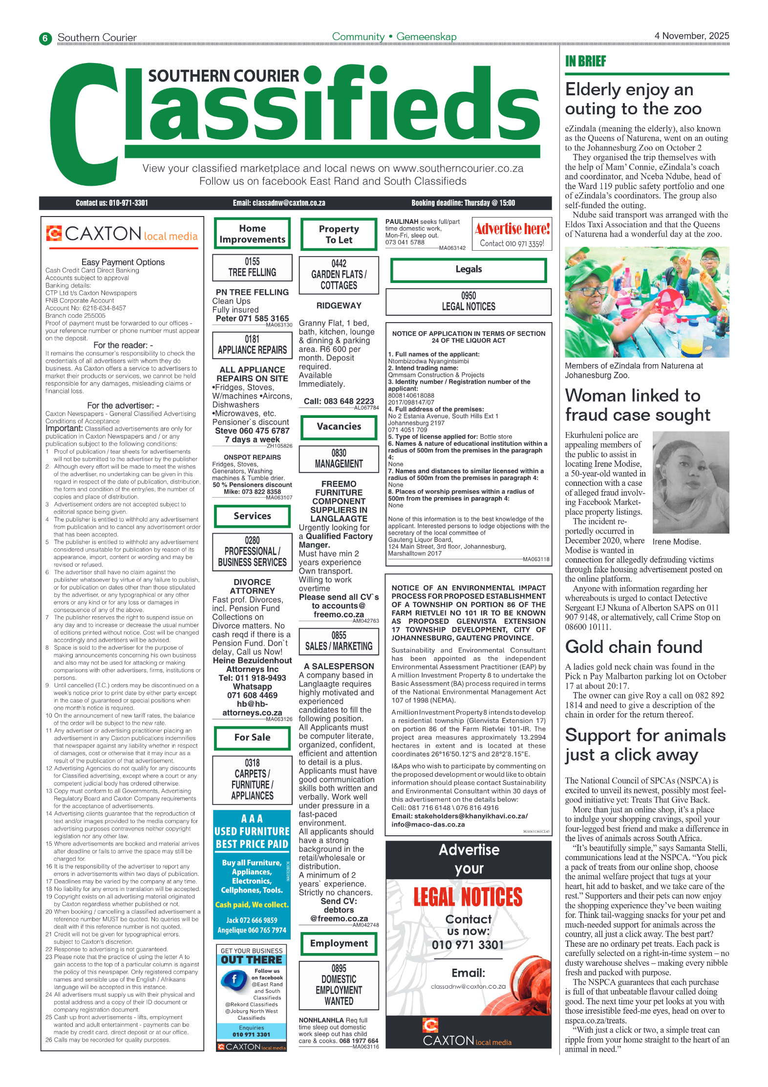 Southern Courier 4 November 2025 page 6