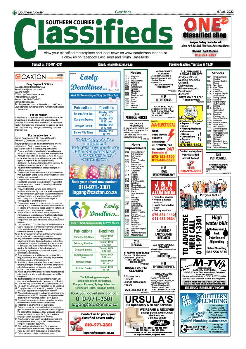 Southern Courier 5 April 2022 page 10