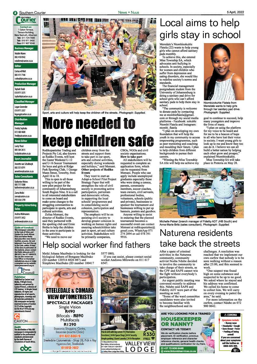 Southern Courier 5 April 2022 page 2