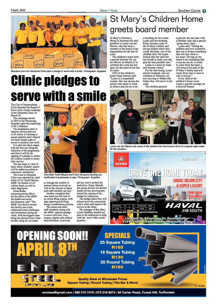 Southern Courier 5 April 2022 page 3