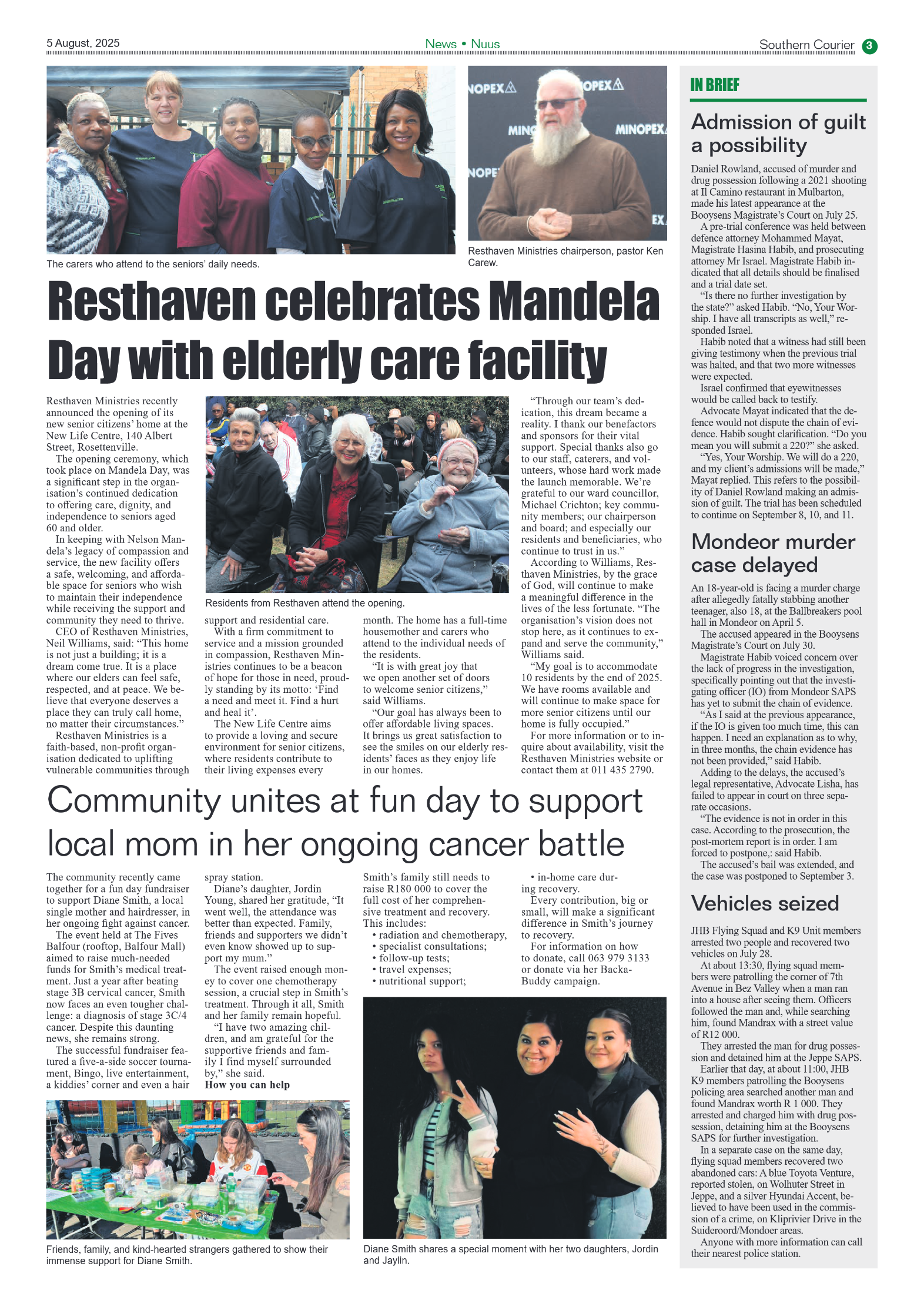 Southern Courier 5 August 2025 page 3