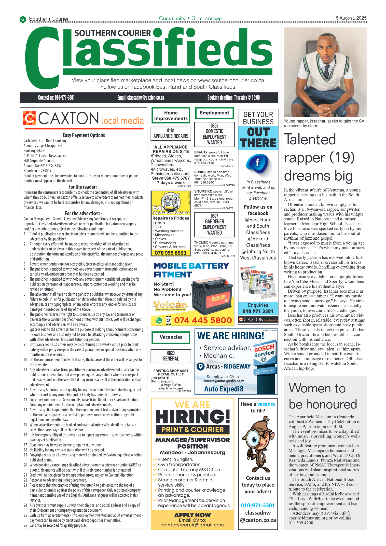 Southern Courier 5 August 2025 page 6