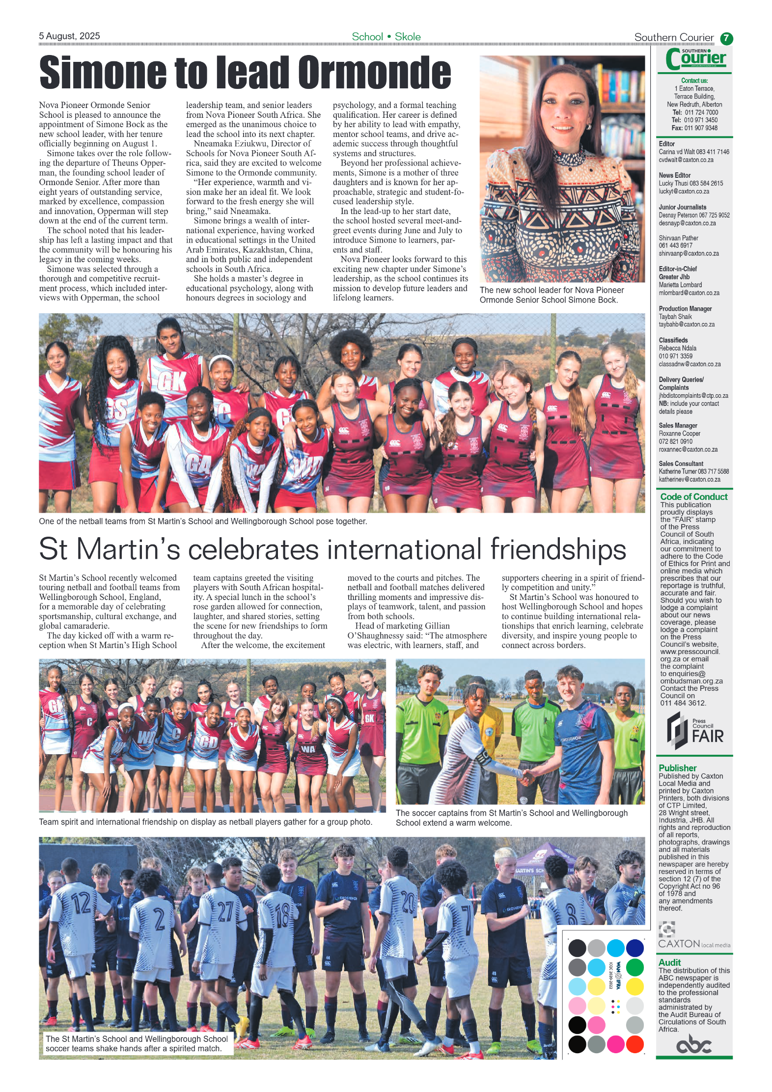 Southern Courier 5 August 2025 page 7