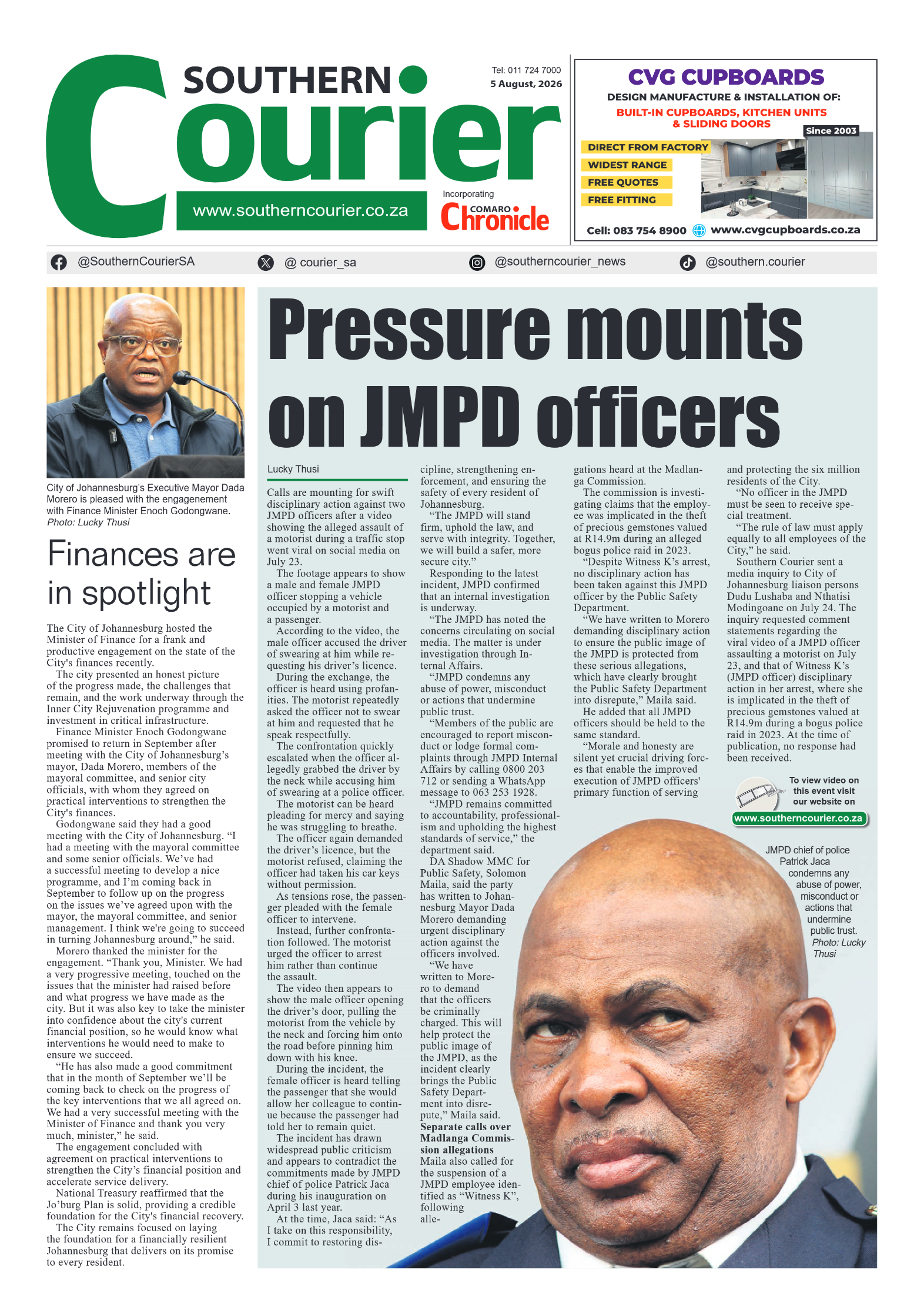 Southern Courier 5 August 2026 page 3
