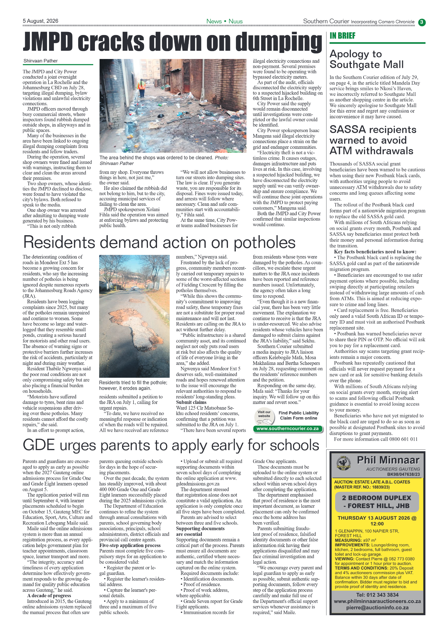 Southern Courier 5 August 2026 page 5