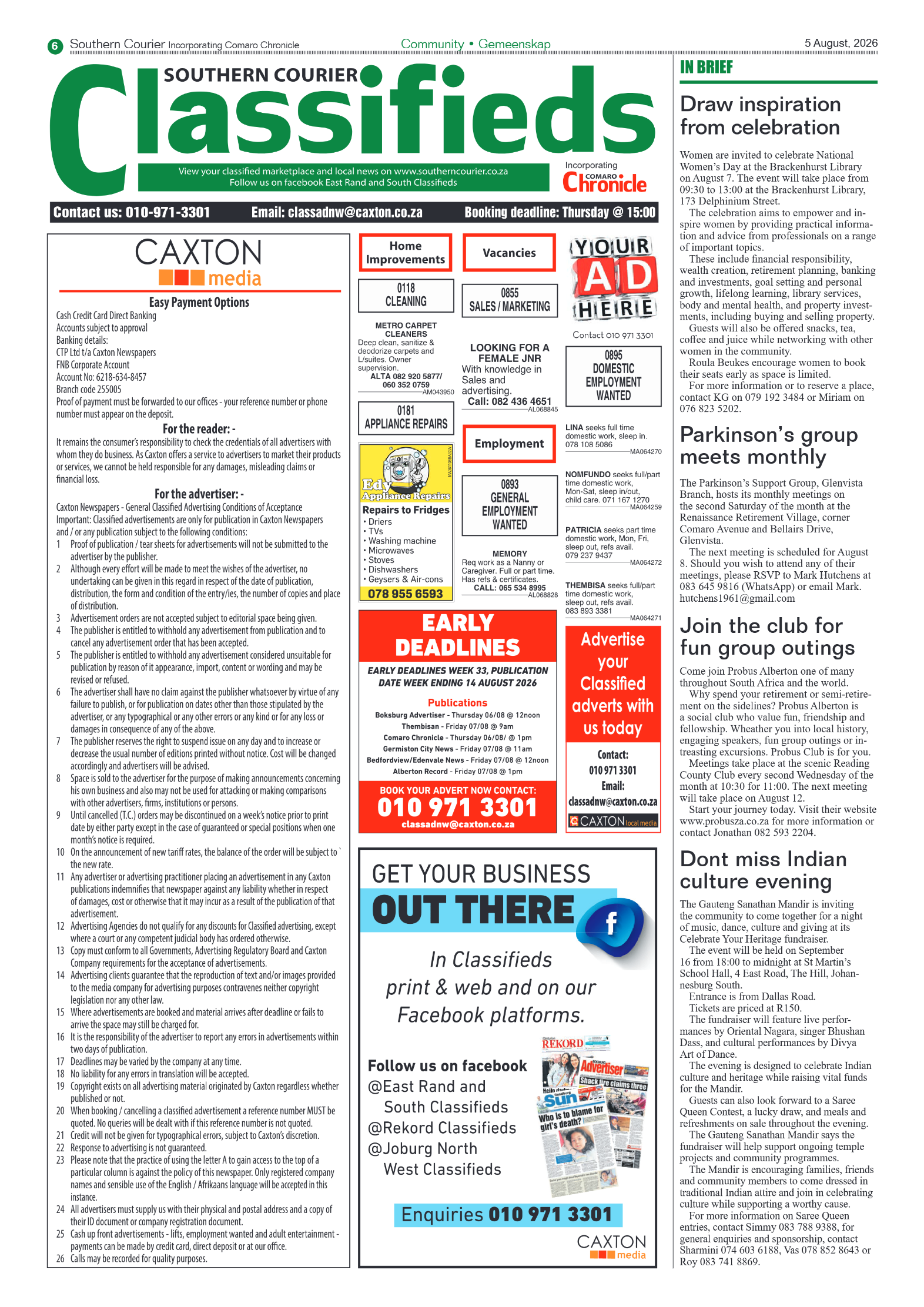Southern Courier 5 August 2026 page 8