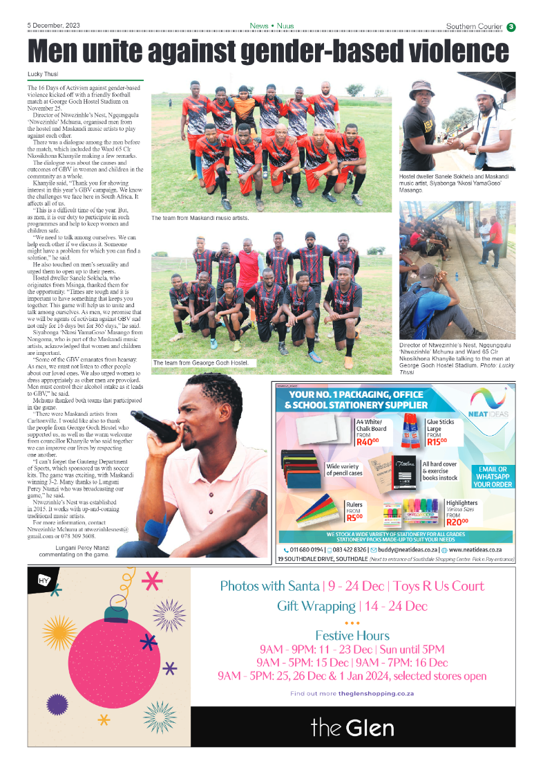 Southern Courier 5 December 2023 page 3
