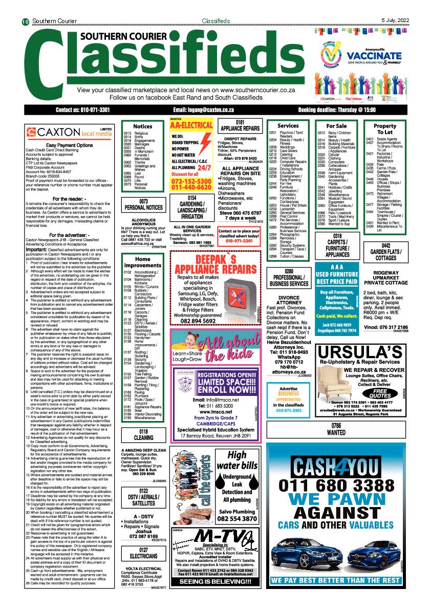 Southern Courier 5 July 2022 page 10