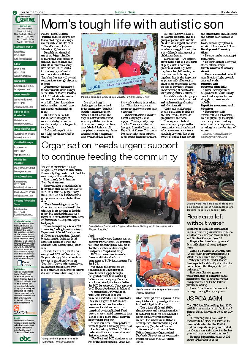 Southern Courier 5 July 2022 page 2