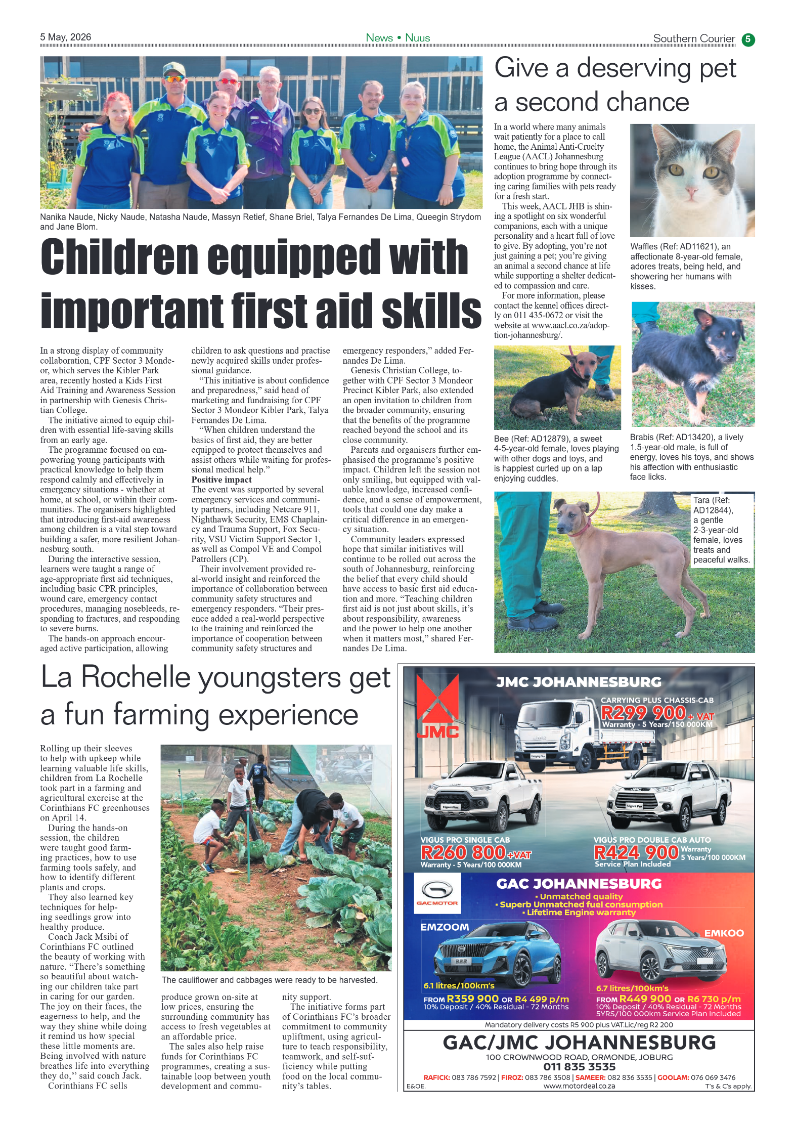 Southern Courier 5 May 2026 page 5
