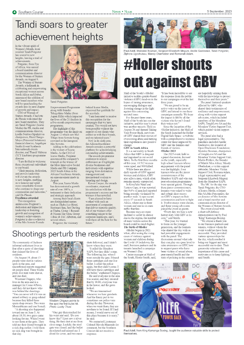 Southern Courier 5 September 2023 page 4