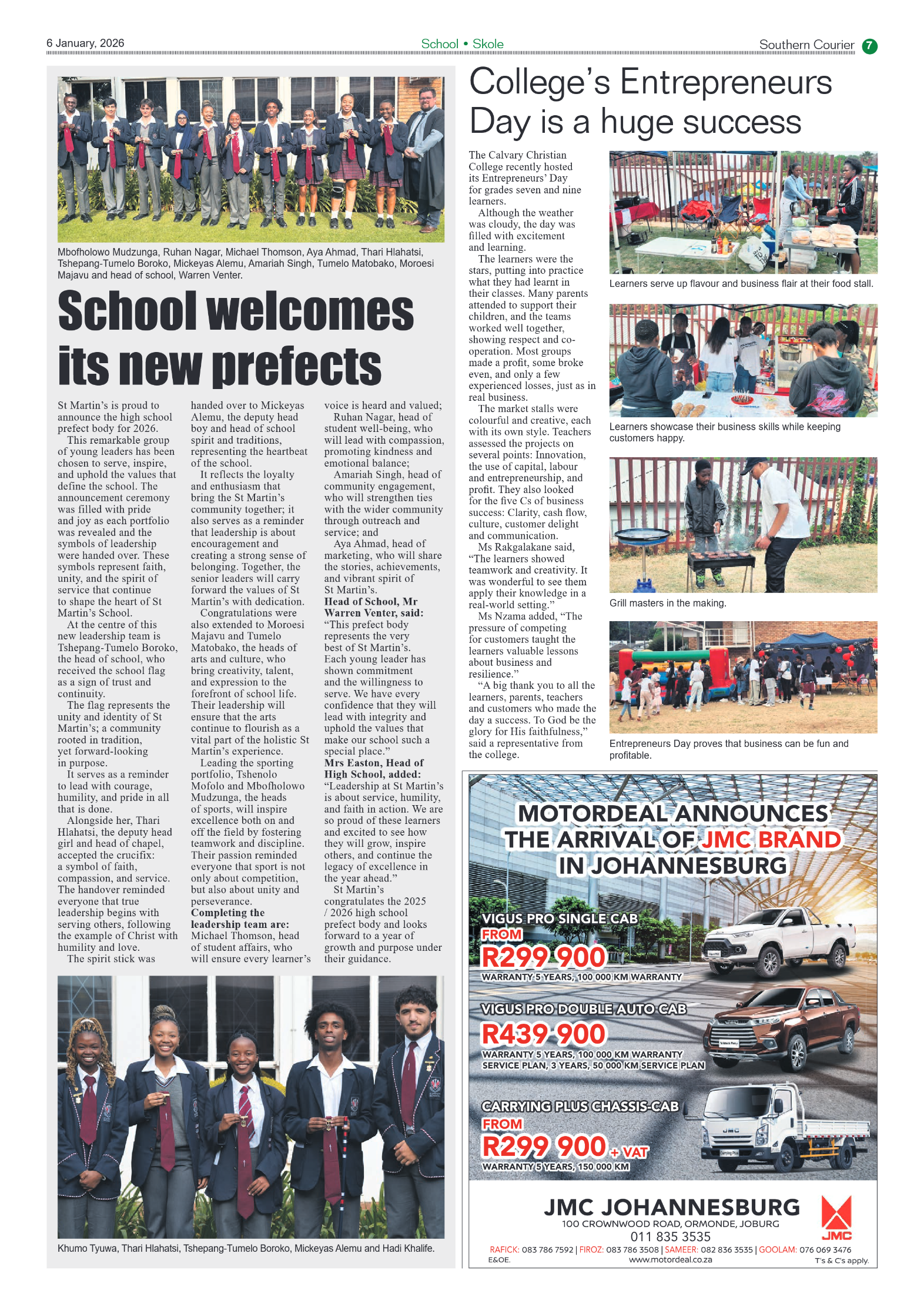 Southern Courier 6 January 2026 page 7