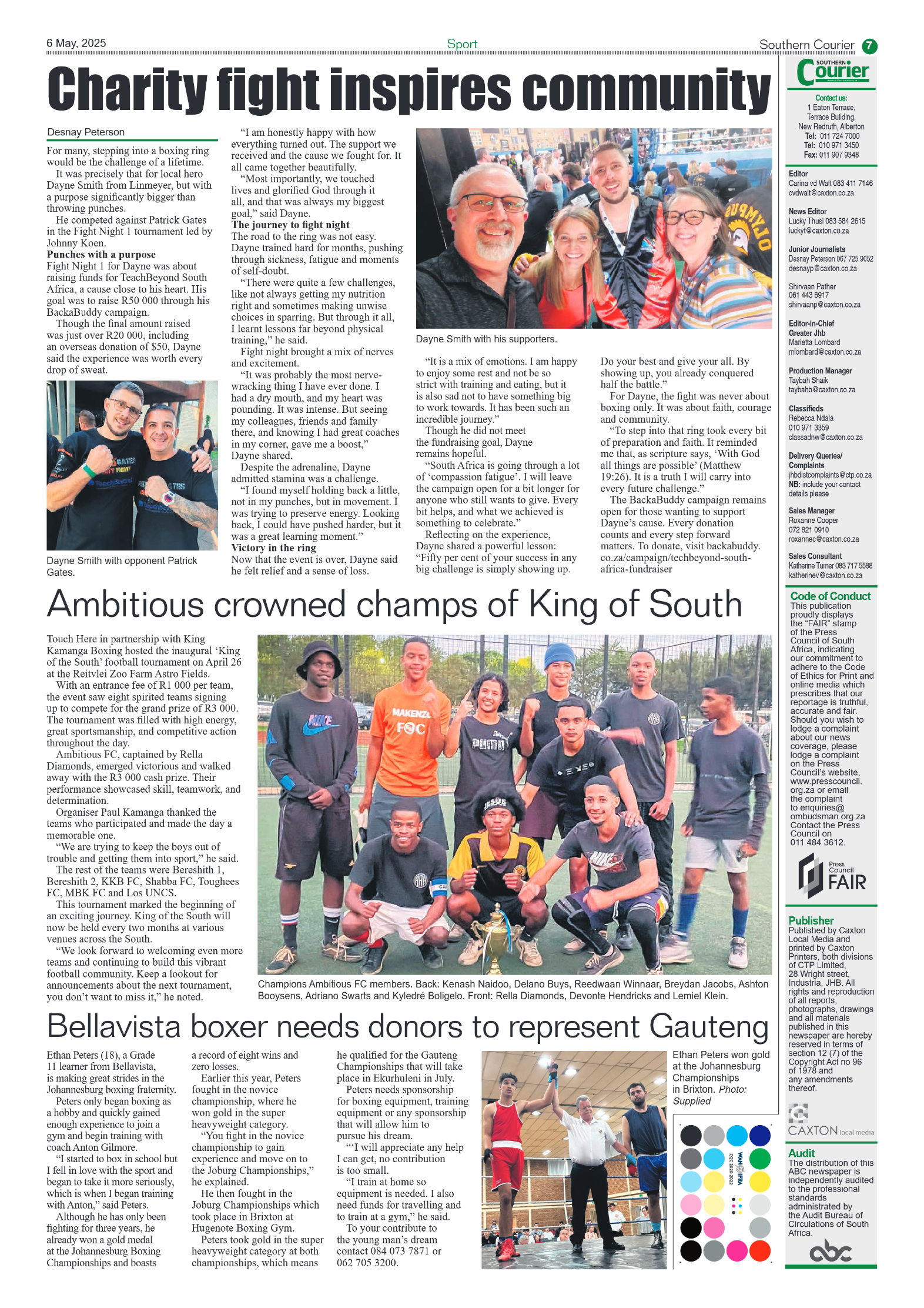 Southern Courier 6 May 2025 page 7