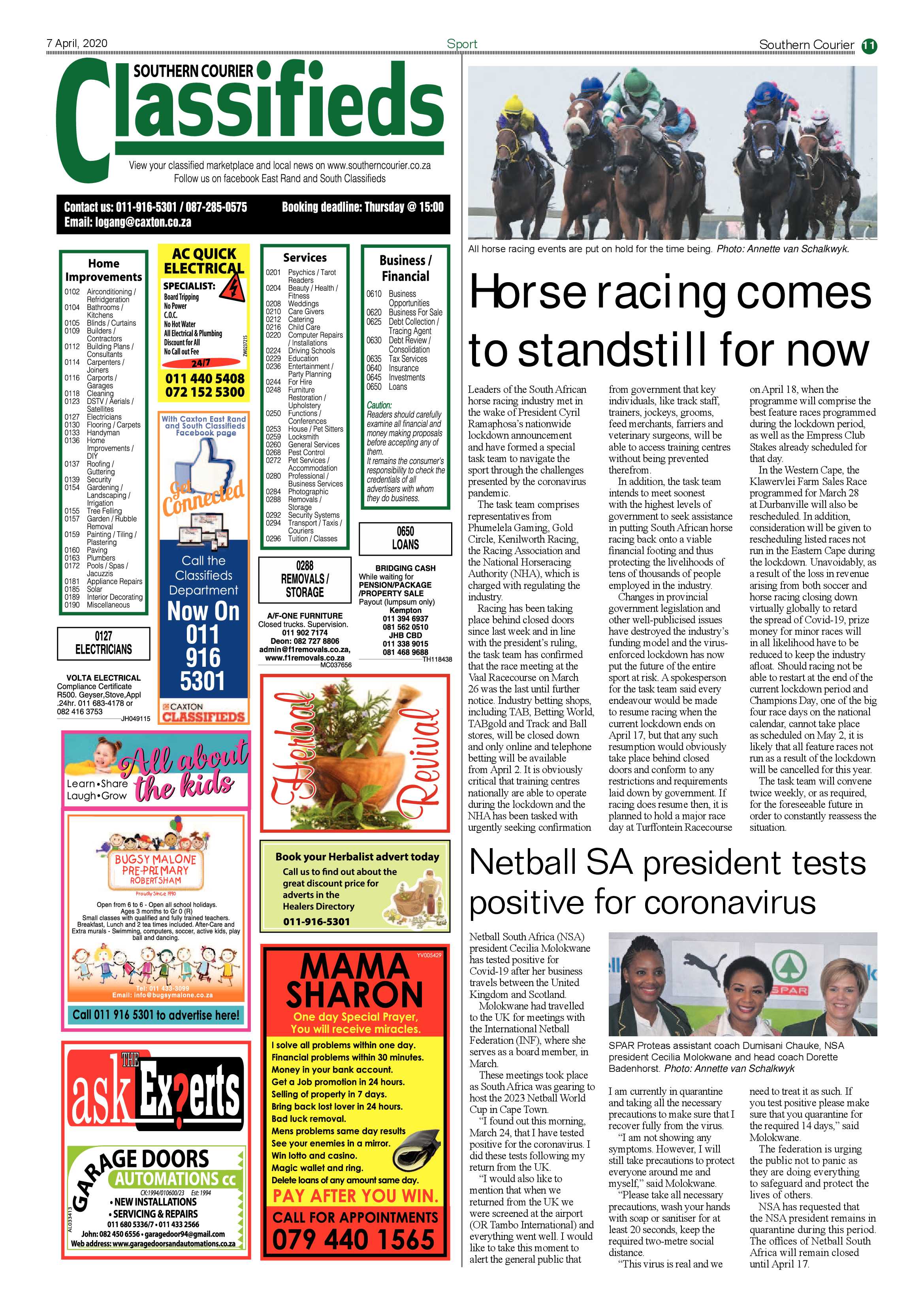 Southern Courier 7 April 2020 page 11