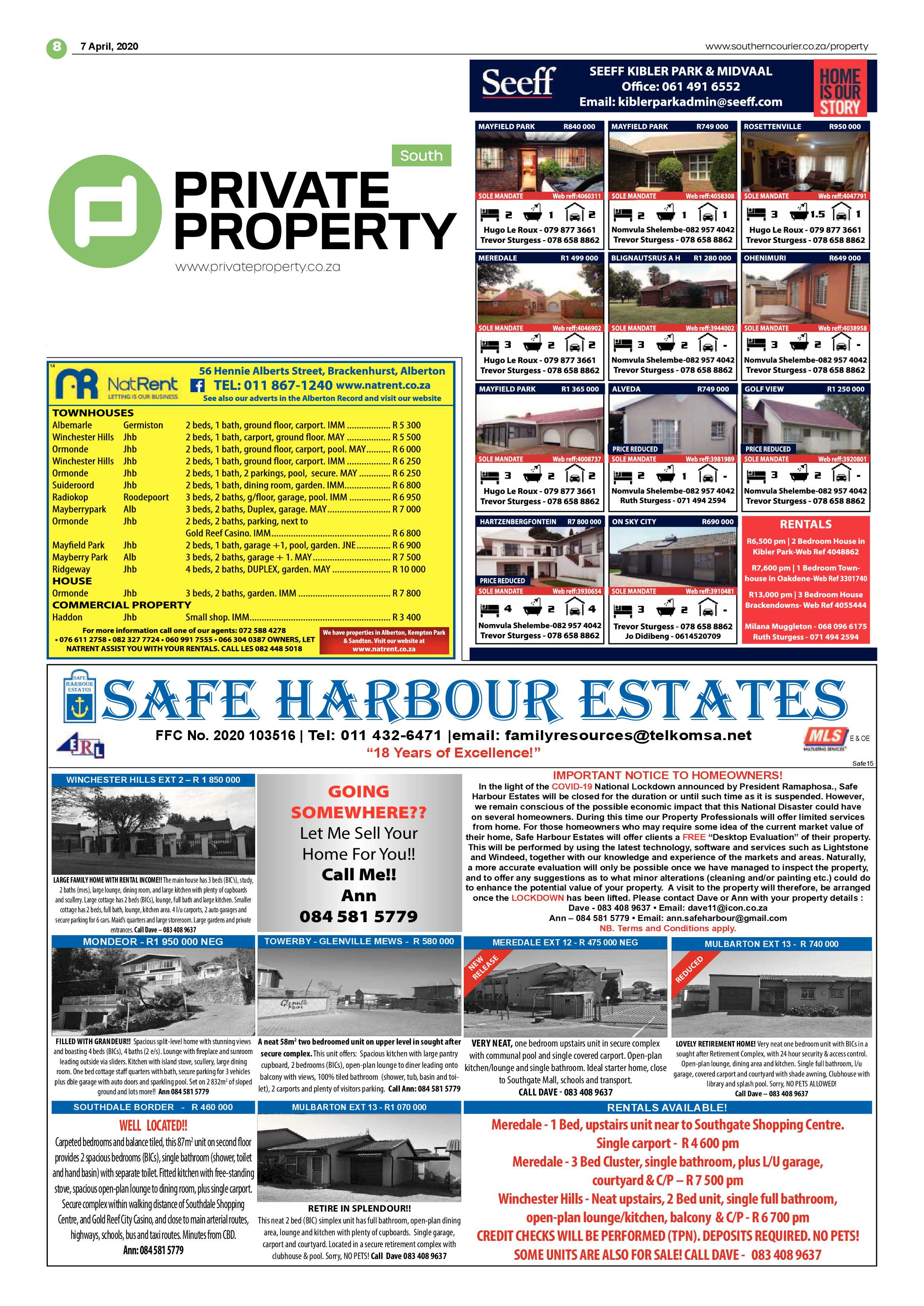 Southern Courier 7 April 2020 page 8
