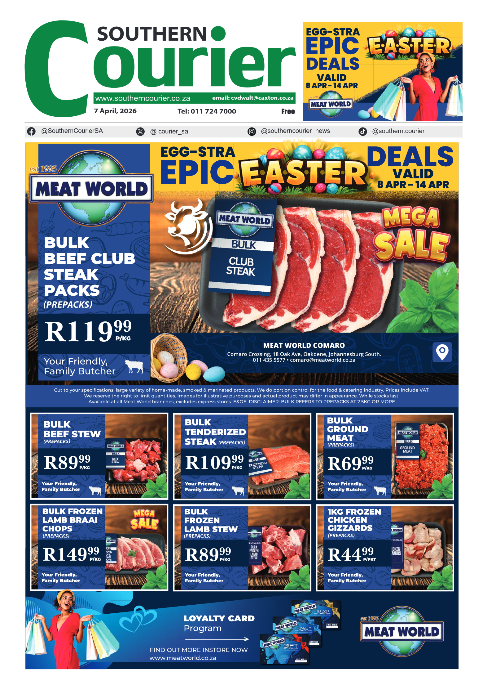 Southern Courier 7 April 2026 page 1