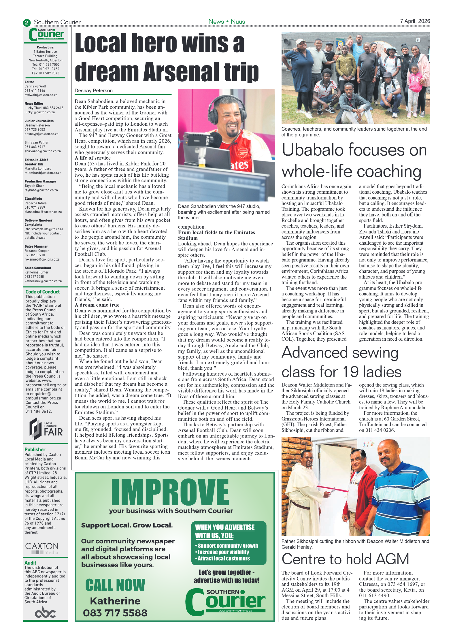 Southern Courier 7 April 2026 page 4