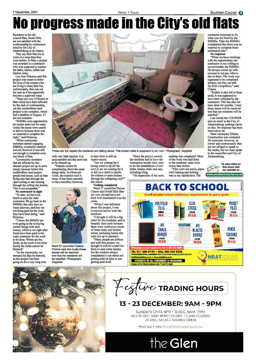 Southern Courier 7 December 2021 page 3