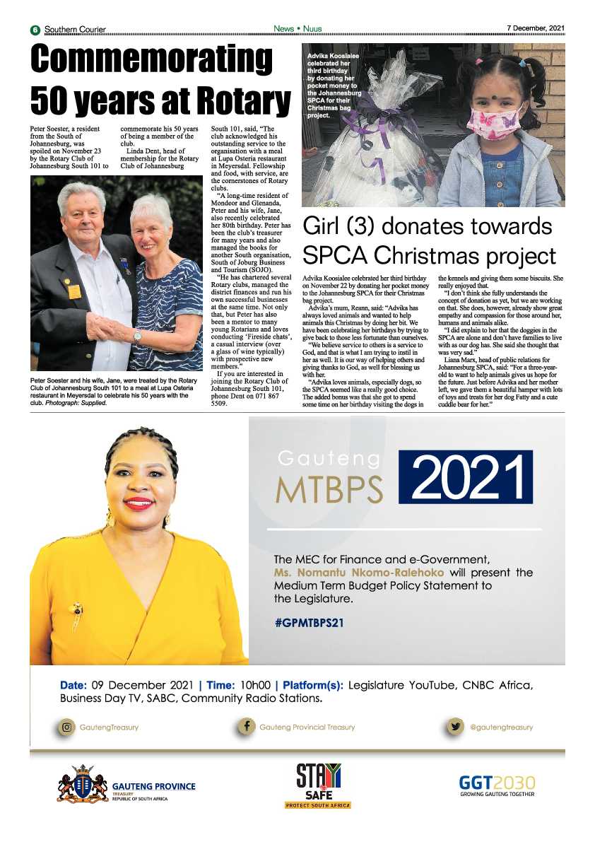 Southern Courier 7 December 2021 page 6