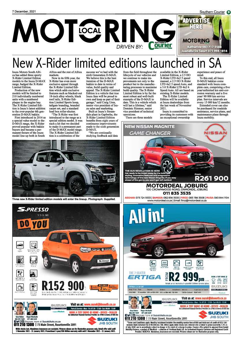 Southern Courier 7 December 2021 page 9