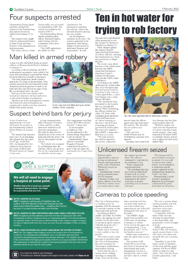 Southern Courier 7 Feb 2023 page 4