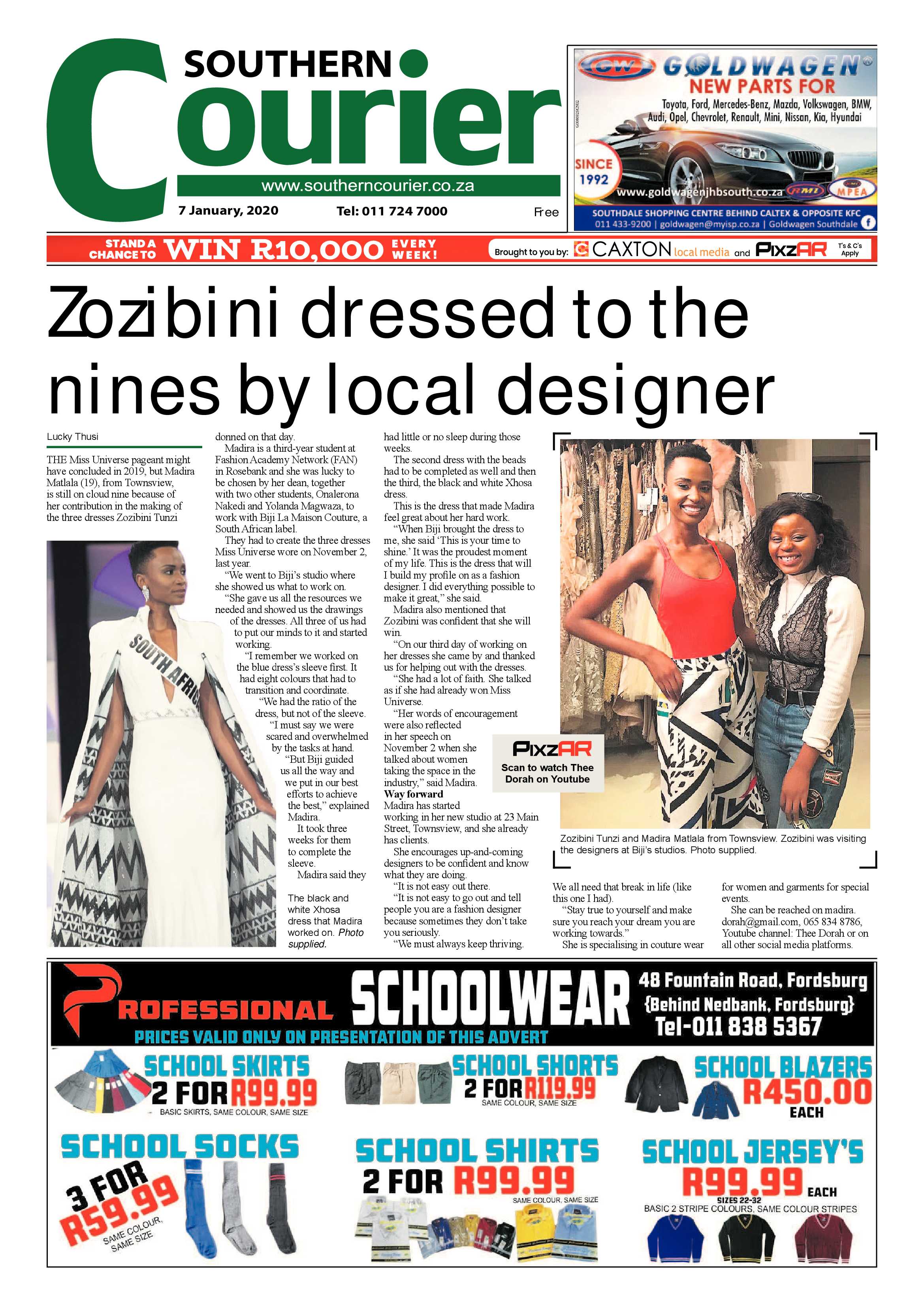 Southern Courier 7 January 2020 page 1
