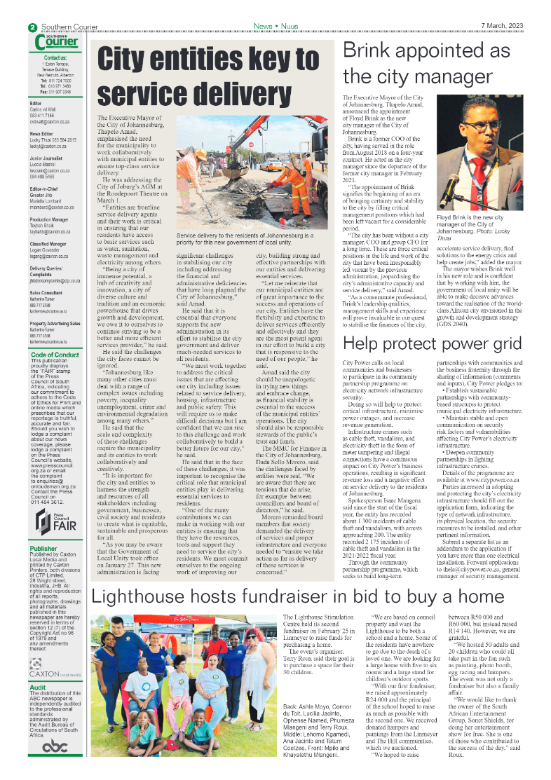 Southern Courier 7 March 2023 page 2