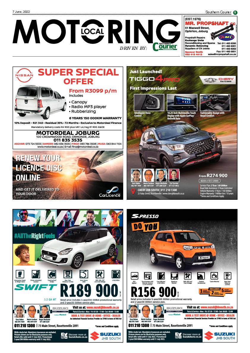 Southern Courier 7 June2022 page 9