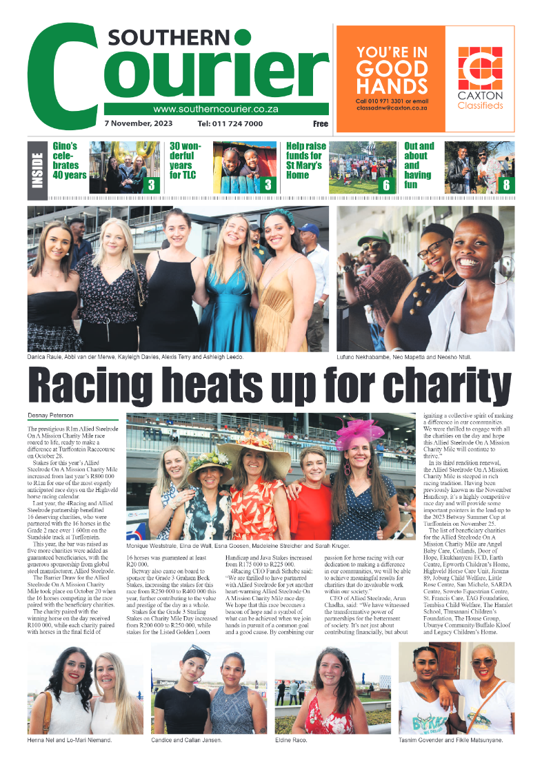 Southern Courier 7 November 2023 page 1