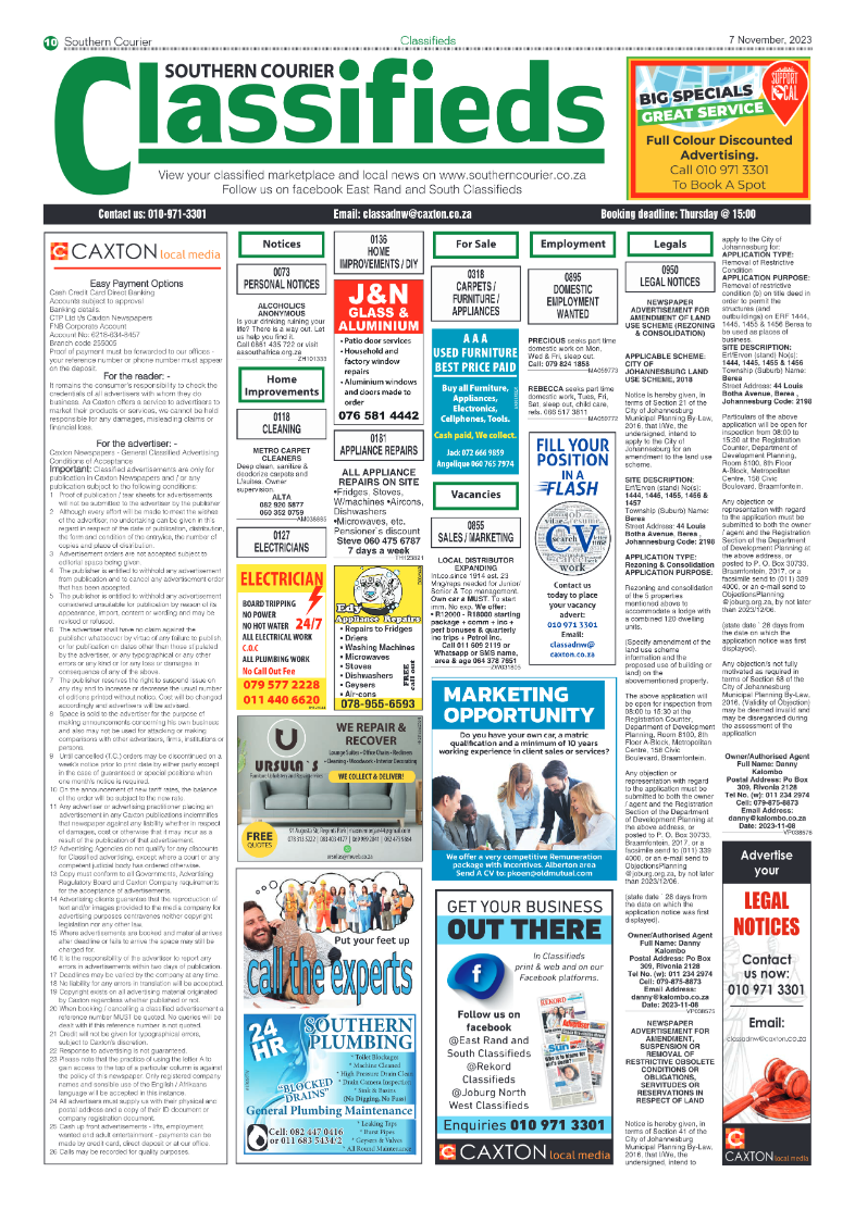 Southern Courier 7 November 2023 page 10