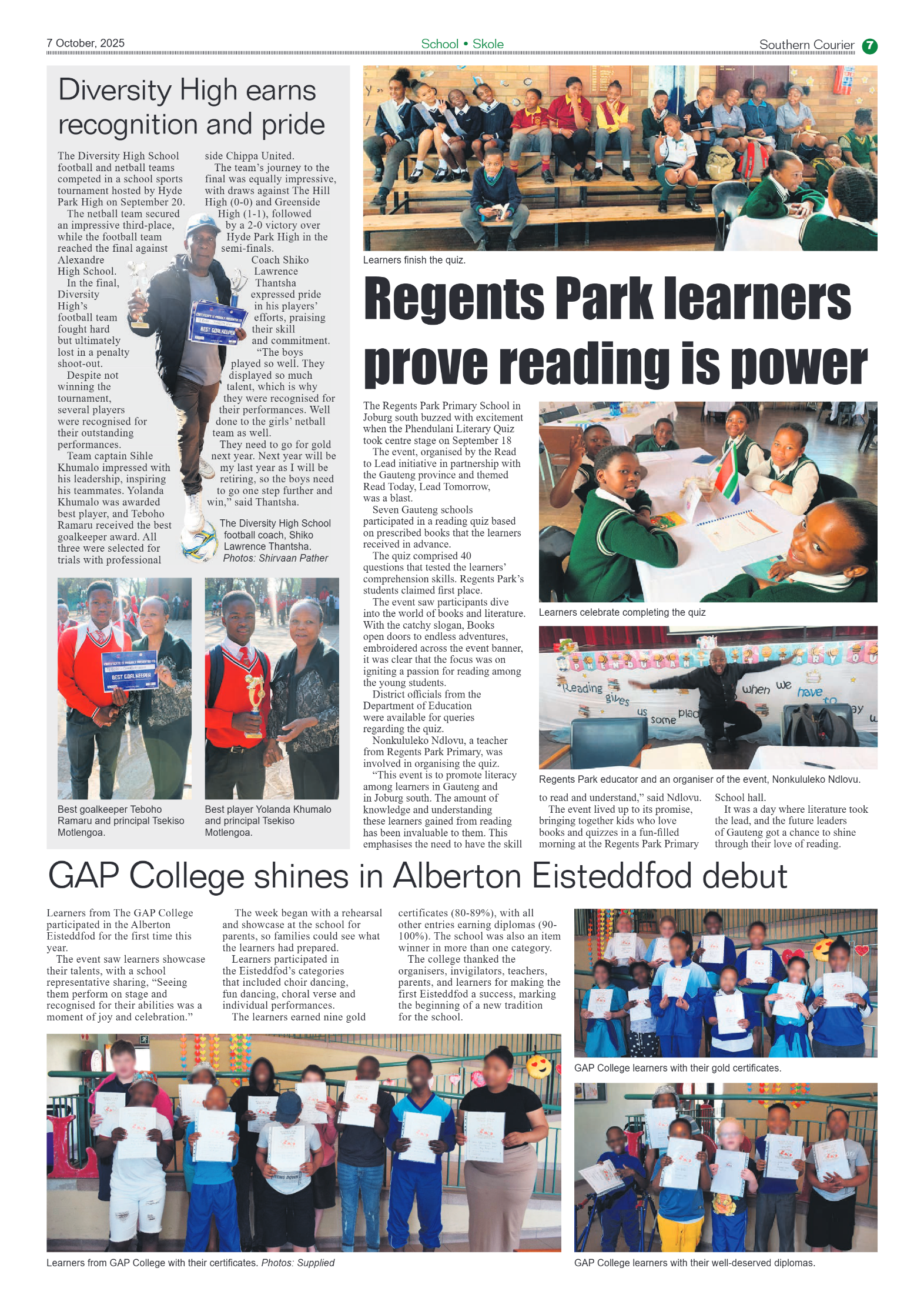 Southern Courier 7 October 2025 page 7